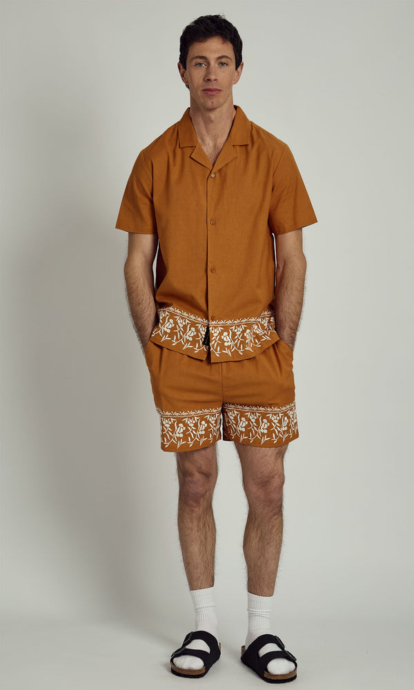 Native Youth KENT REGULAR SHIRT WITH EMBROIDERY TRIM DETAIL