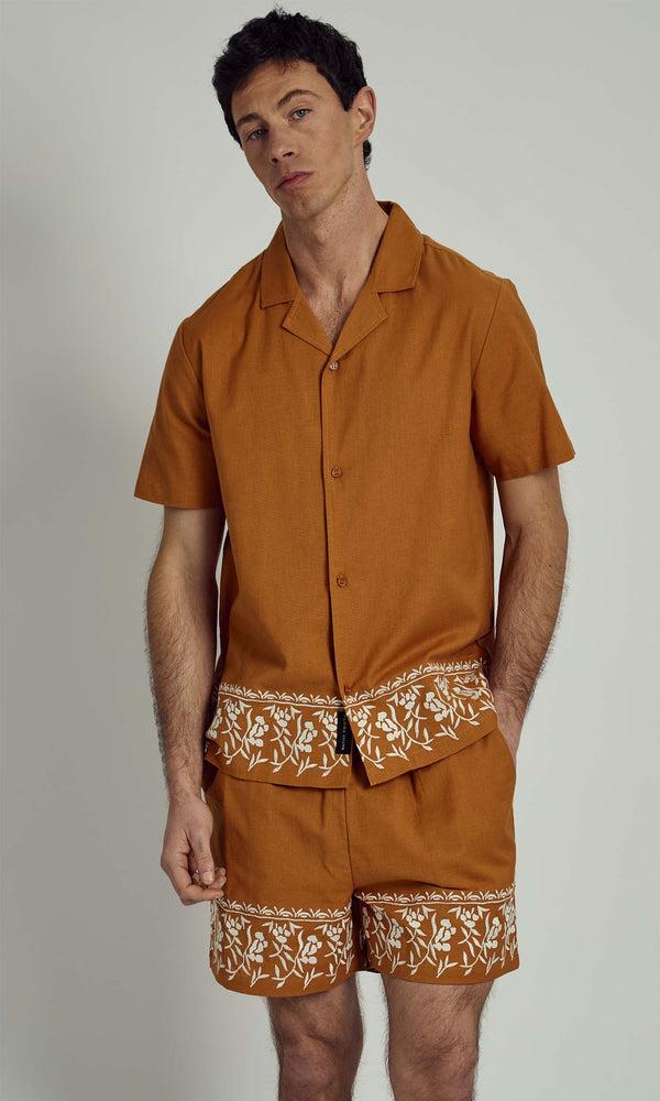 native youth KENT REGULAR SHIRT WITH EMBROIDERY TRIM DETAIL