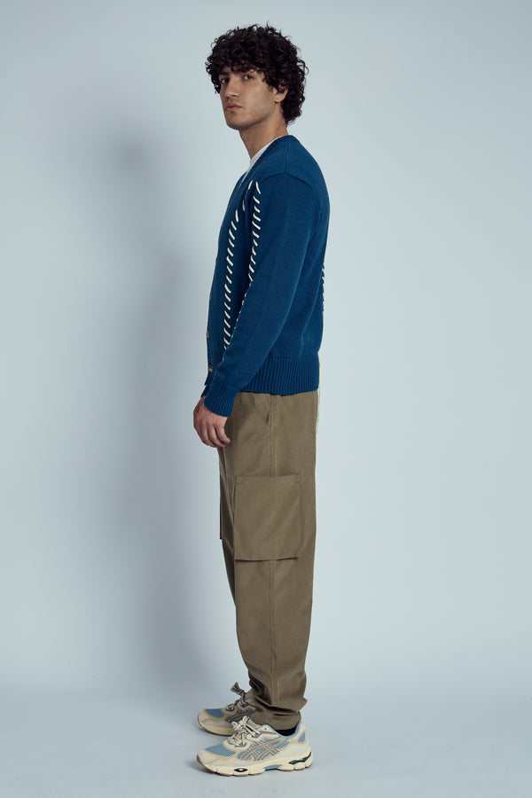 Native Youth LANCE KNITTED CARDIGAN WITH LACE UP DETAIL