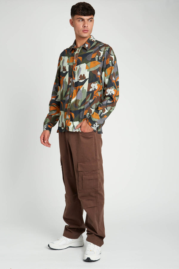 Native Youth MIMOSA ABSTRACT PRINTED ECOVERO VISCOSE SHIRT