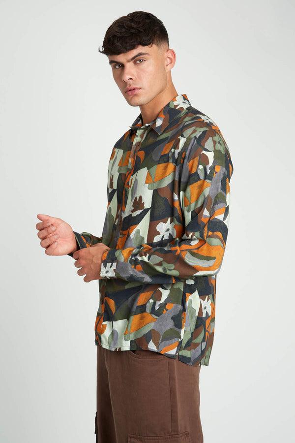 Native Youth MIMOSA ABSTRACT PRINTED ECOVERO VISCOSE SHIRT