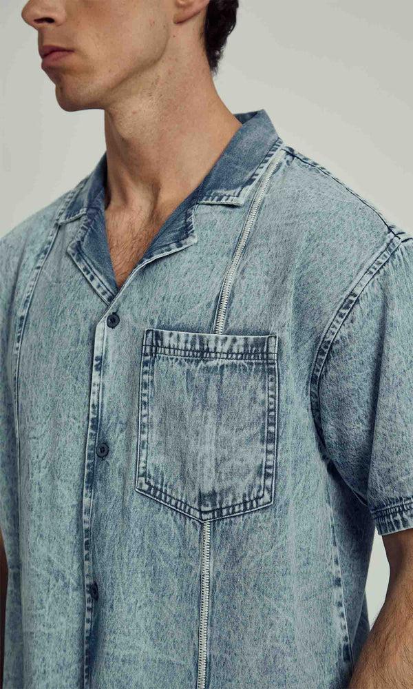 Native Youth ARBOR DENIM BOXY FIT REVERE SHIRT