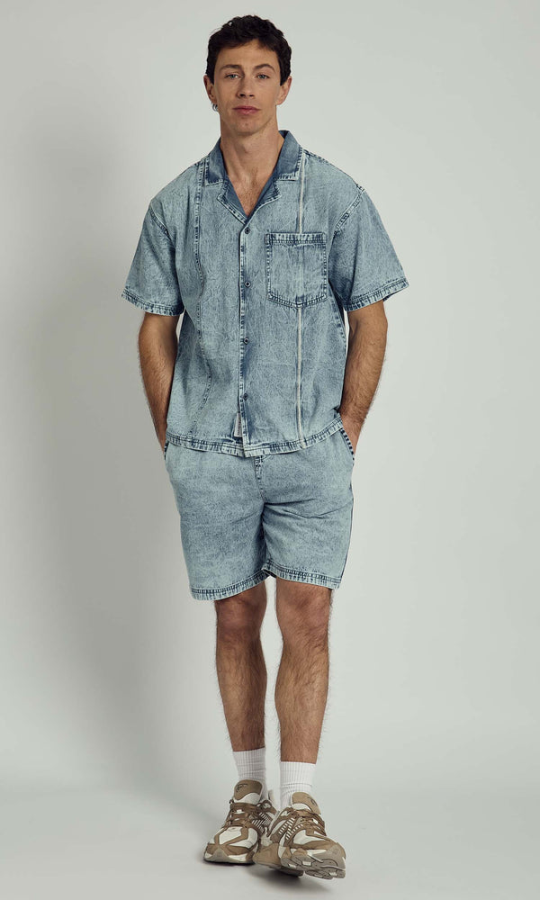 Native Youth ARBOR DENIM BOXY FIT REVERE SHIRT