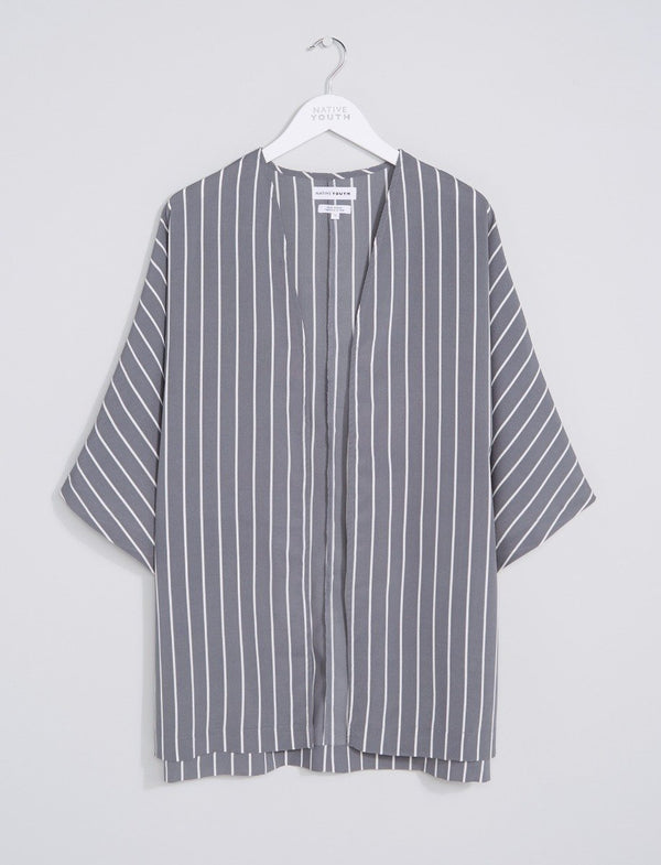 native youth Aya Stripe Kimono Jacket