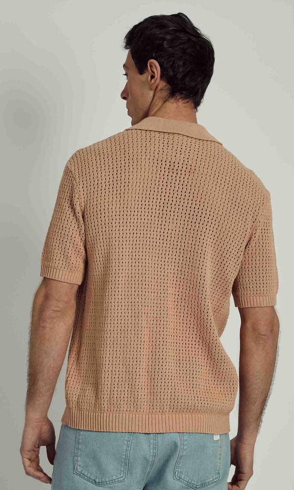 Native Youth BLAKELY KNITTED BUTTON THROUGH POLO