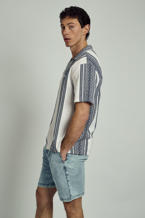 Native Youth CEDAR TEXTURED STRIPE SHIRT