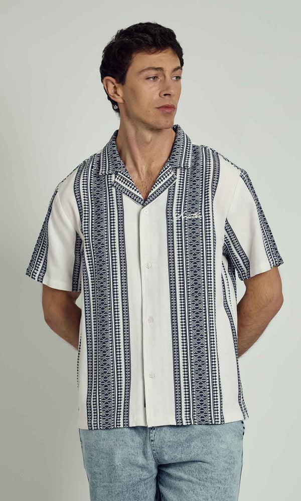 native youth CEDAR TEXTURED STRIPE SHIRT