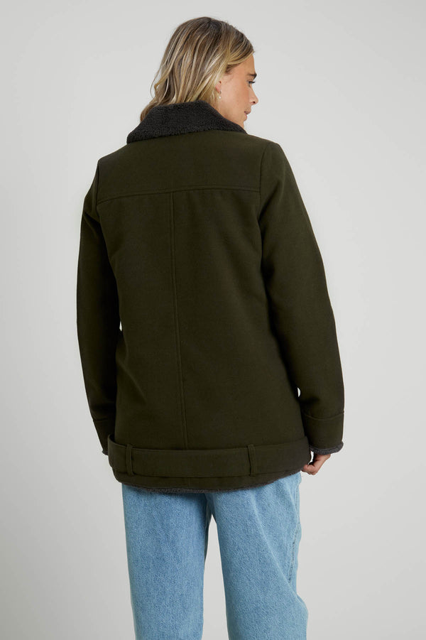 Native Youth Chroma Sherpa Aviator Jacket