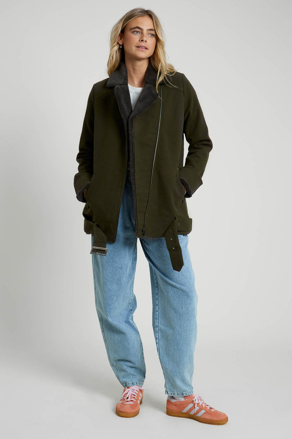 native youth Chroma Sherpa Aviator Jacket