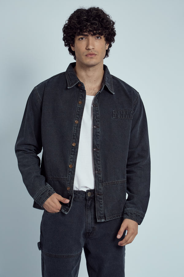 Native Youth CHYLER ACID WASH DENIM SHIRT