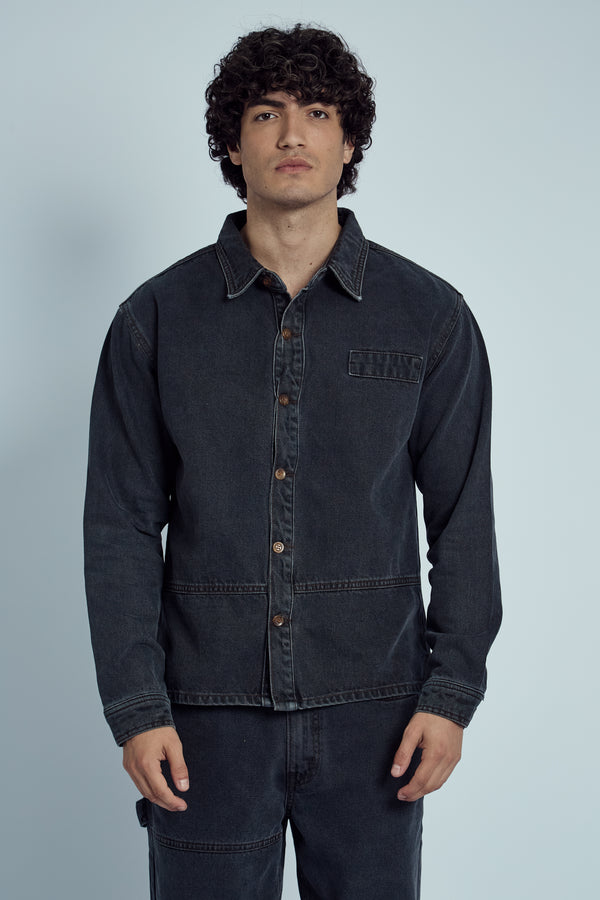 native youth CHYLER ACID WASH DENIM SHIRT