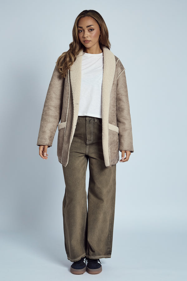 native youth CLAINE VINTAGE AVIATOR JACKET