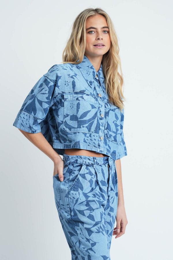 Native Youth COUPAGE LASER PRINT DENIM JACKET