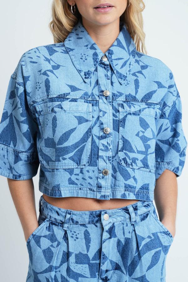 Native Youth COUPAGE LASER PRINT DENIM JACKET