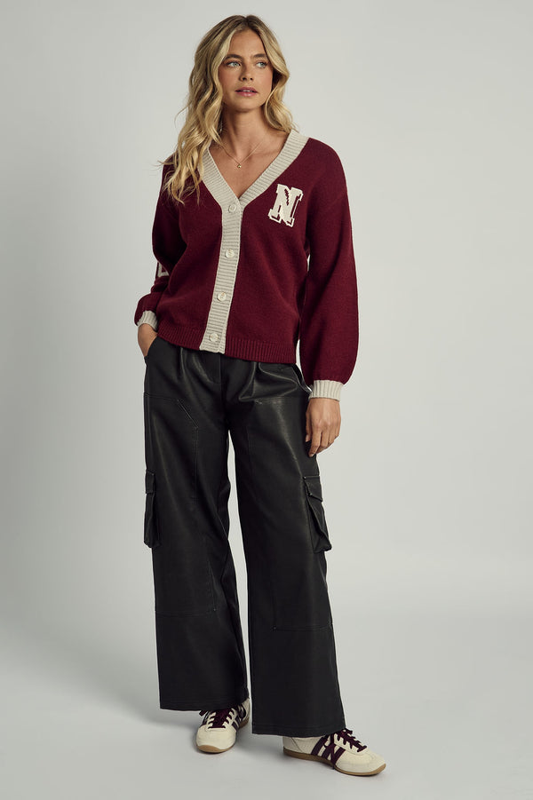 Native Youth DAKOTA VARSITY KNITTED CARDIGAN