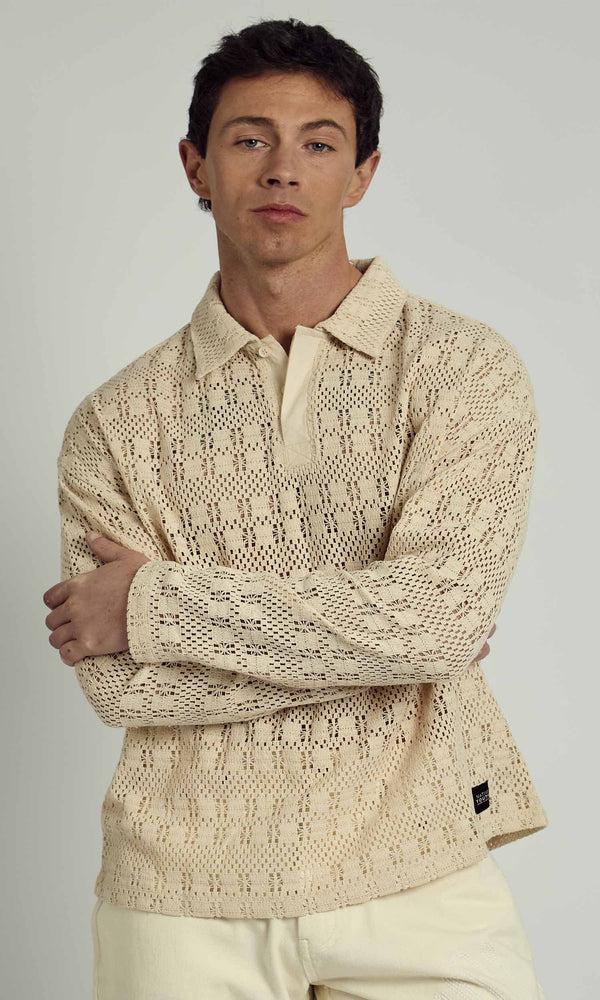 native youth DENNIS CROCHET RUGBY POLO