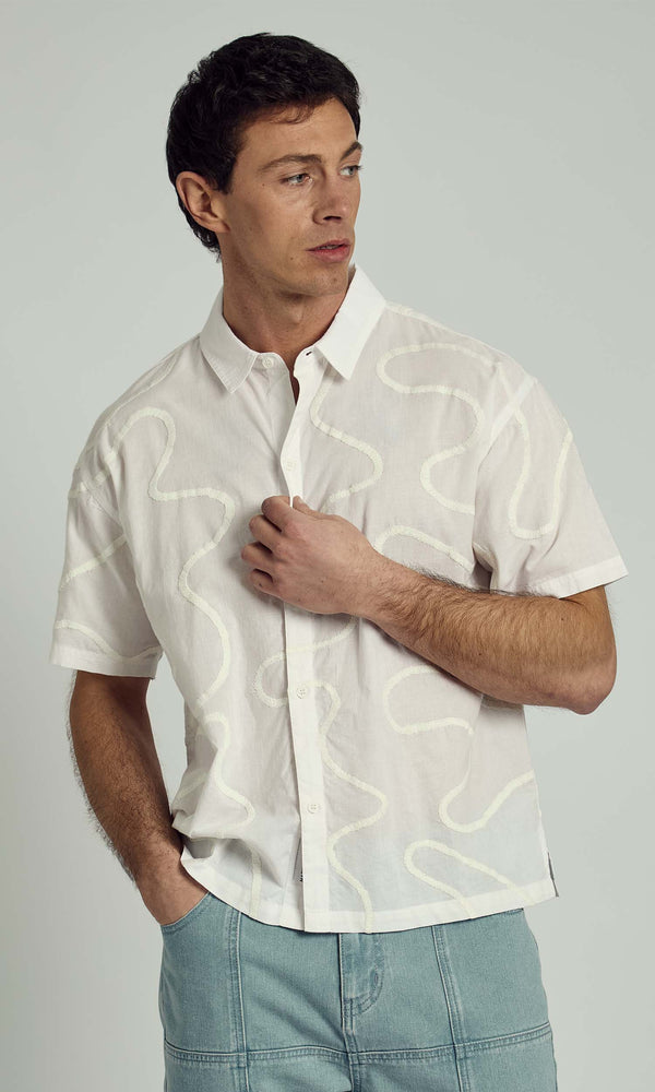 native youth ELM ALL OVER EMBROIDERED SHIRT