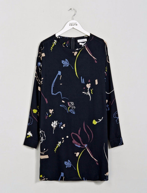 native youth Floral Cascade Dress