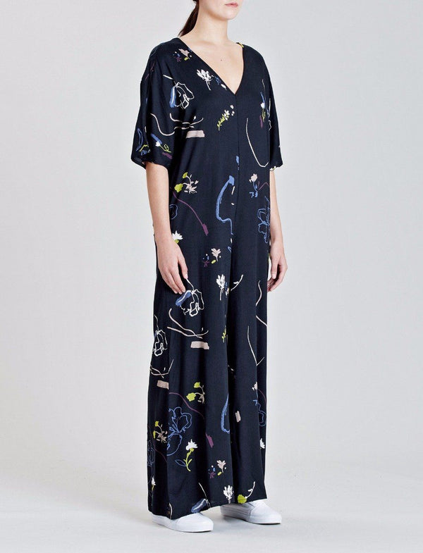 Native Youth FLORAL CASCADE JUMPSUIT