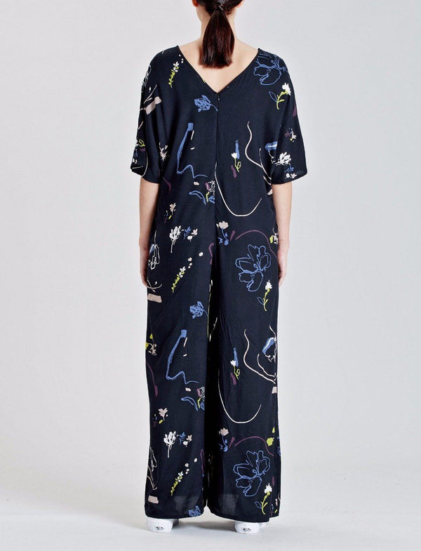 Native Youth FLORAL CASCADE JUMPSUIT