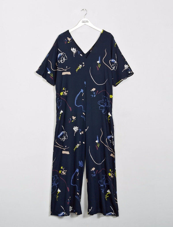 Native Youth FLORAL CASCADE JUMPSUIT