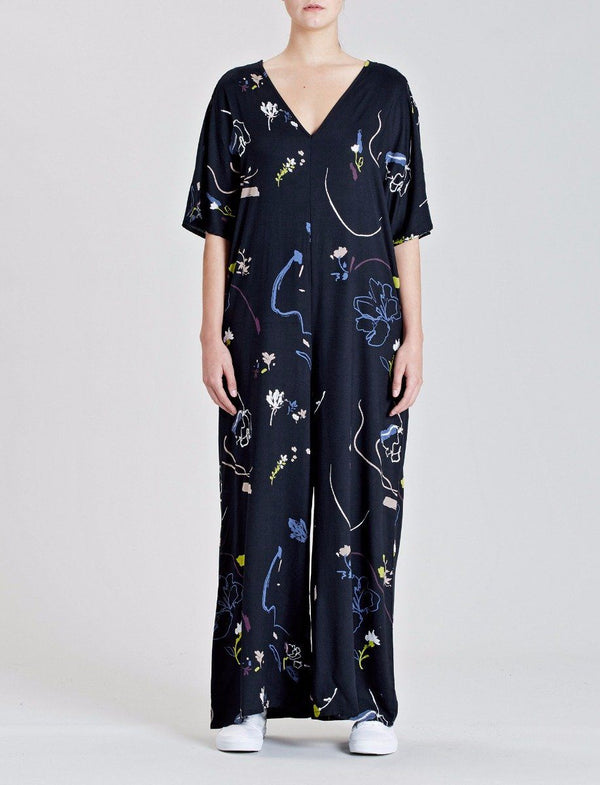 native youth FLORAL CASCADE JUMPSUIT