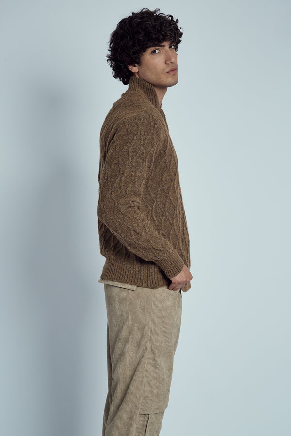 Native Youth GRANGER YARN CABLE KNITTED JUMPER