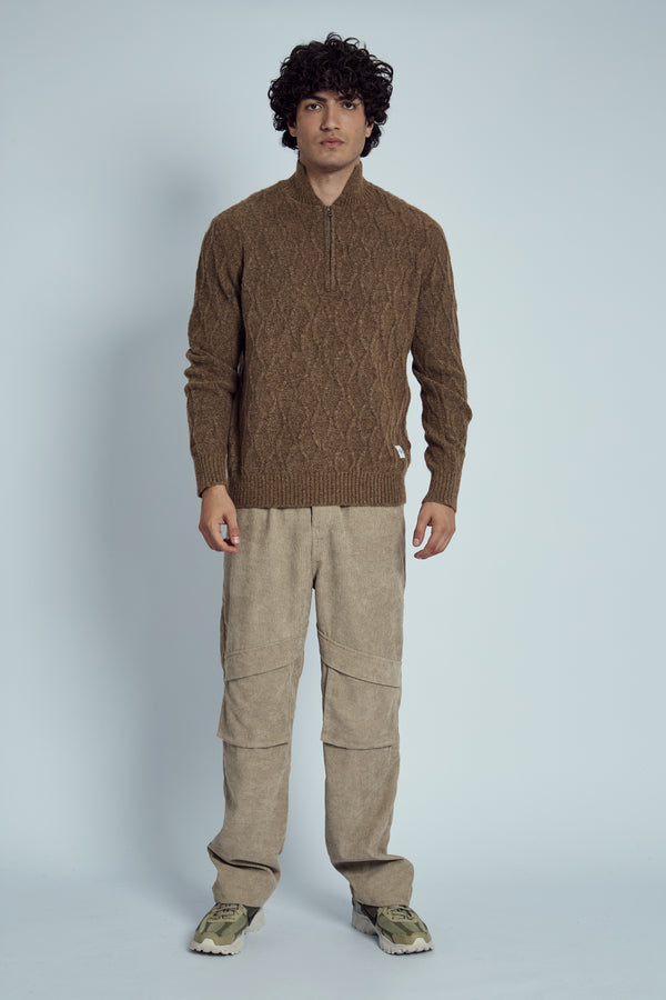 Native Youth GRANGER YARN CABLE KNITTED JUMPER