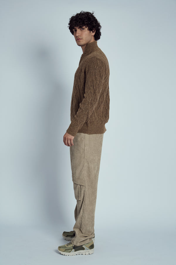 Native Youth GRANGER YARN CABLE KNITTED JUMPER