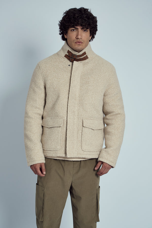 native youth GROVER BOUCLE AVIATOR JACKET