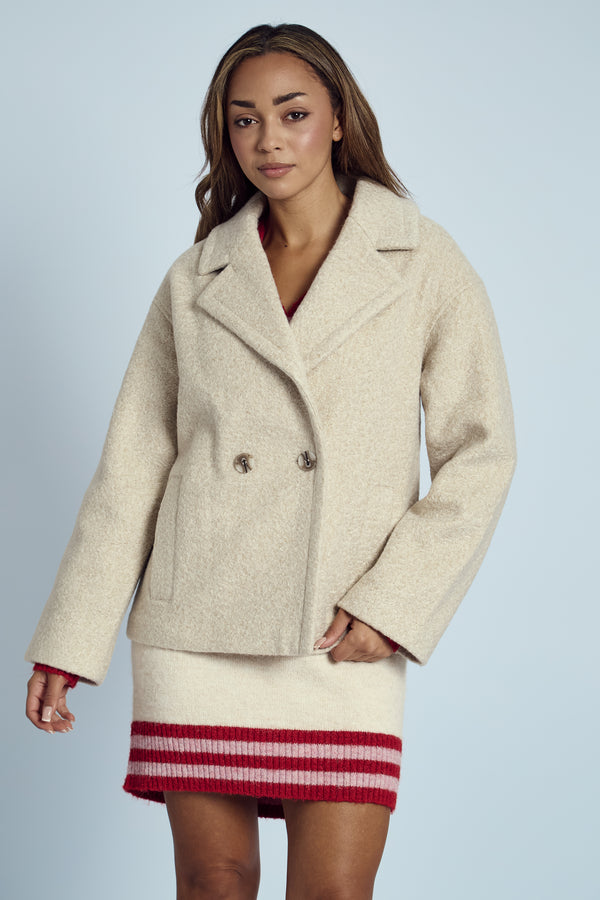 native youth GROVER BOUCLE CROPPED COAT