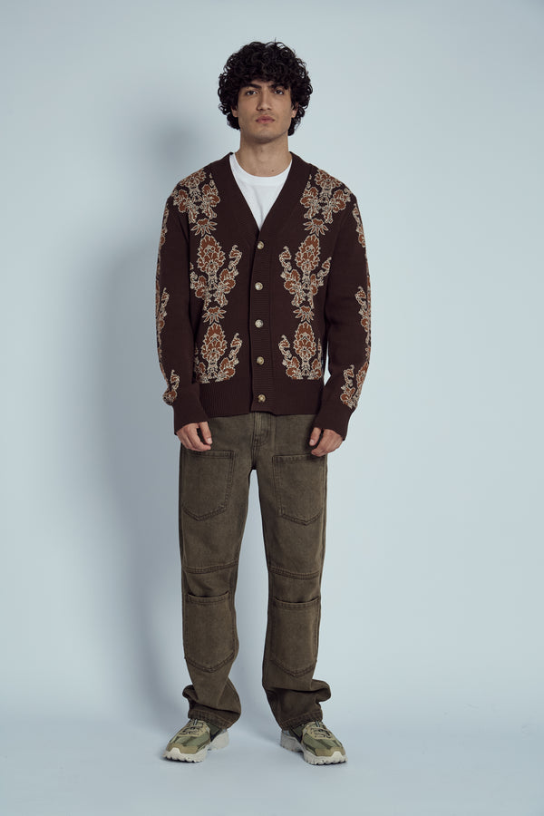 native youth HOLDEN INTARSIA KNITTED CARDIGAN