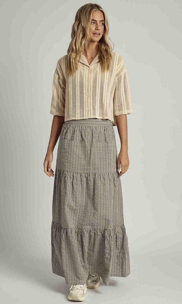 Native Youth HOLLAND CROCHET CROPPED SHIRT