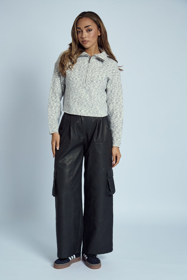 native youth LAUREL HALF ZIP KNITTED JUMPER