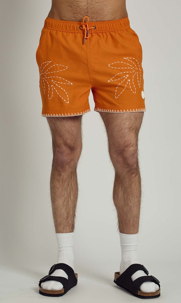 native youth LEAFY EMBROIDERY SWIM SHORT