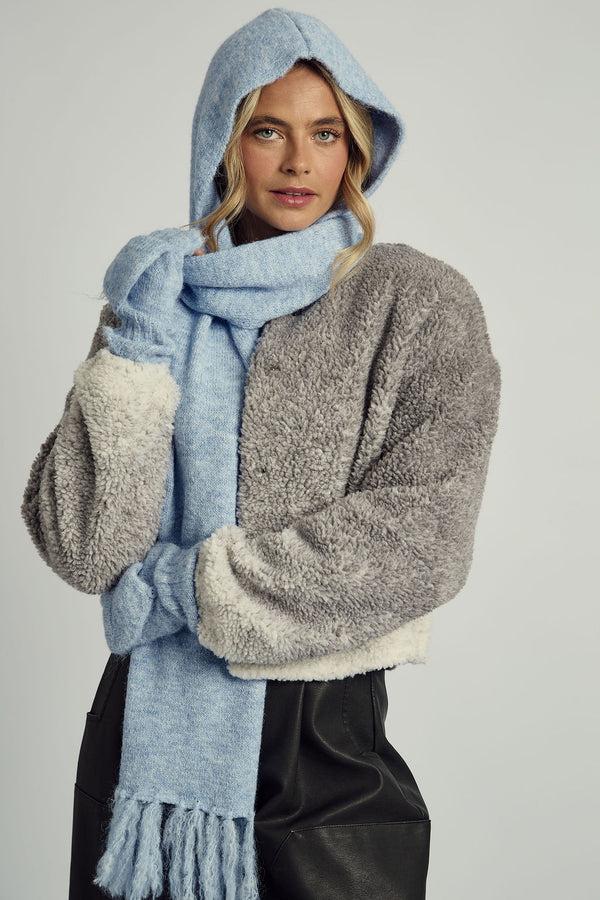 native youth LONGLINE GLOVES IN BLUE