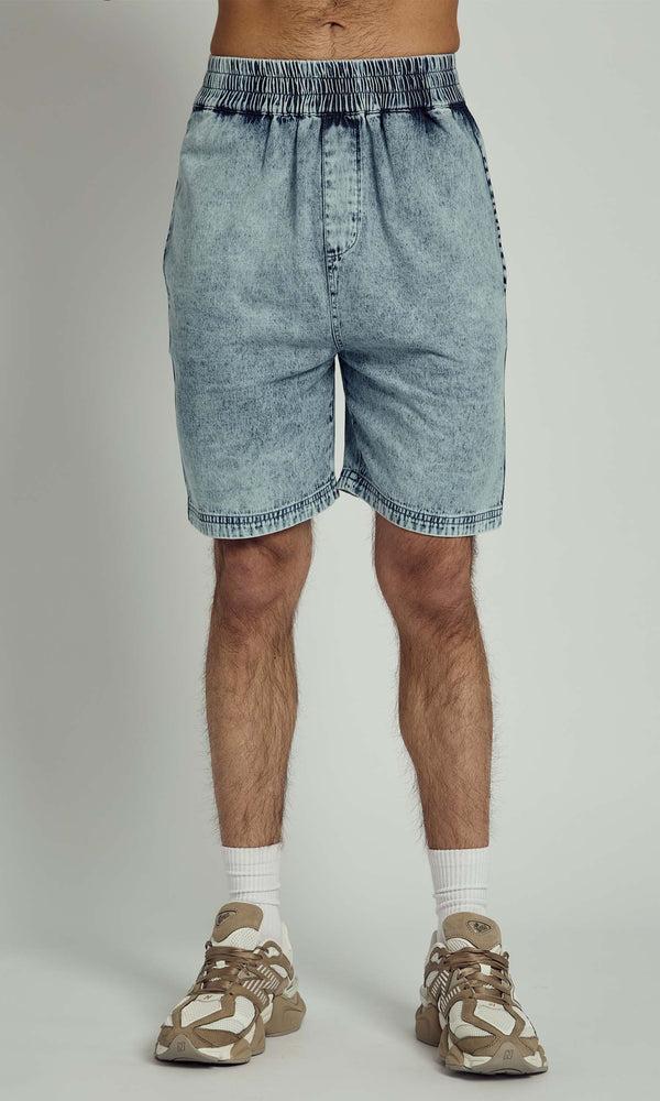 native youth LYNX PULL ON DENIM SHORT