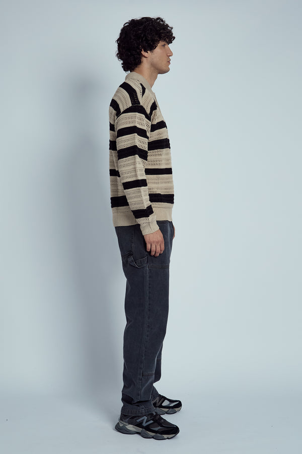 Native Youth MEADE KNITTED STRIPE JUMPER