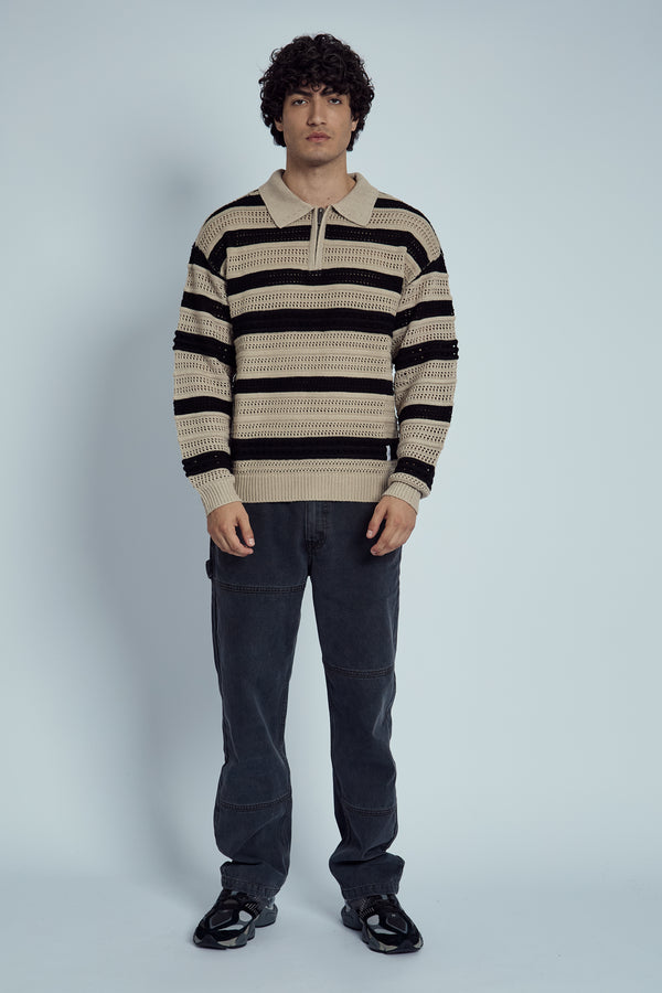Native Youth MEADE KNITTED STRIPE JUMPER