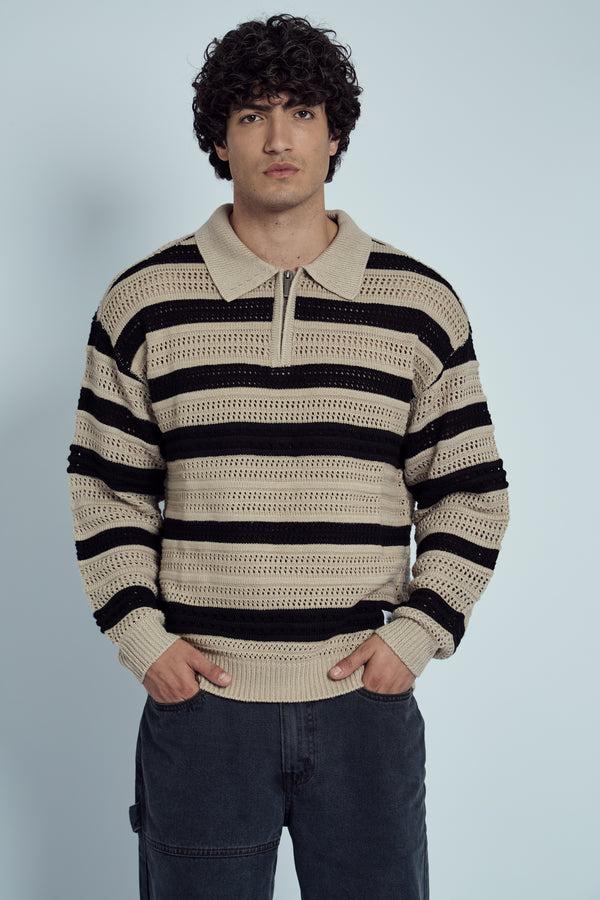 Native Youth MEADE KNITTED STRIPE JUMPER