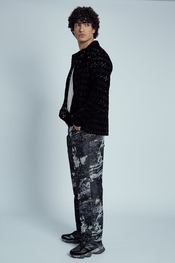 Native Youth MERLINO VELVET EMBROIDERY SHIRT