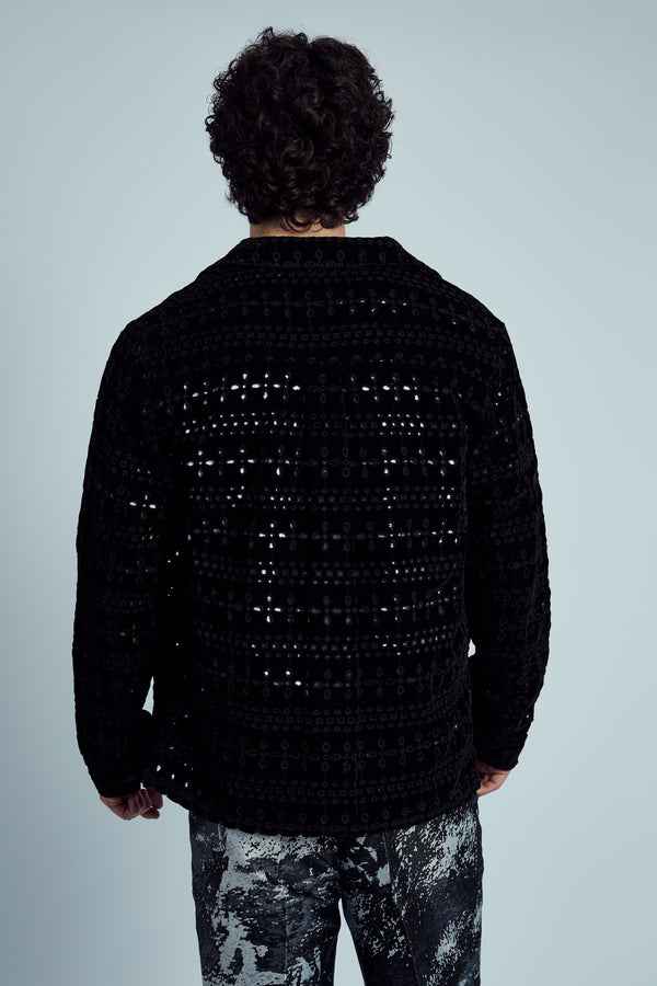 Native Youth MERLINO VELVET EMBROIDERY SHIRT