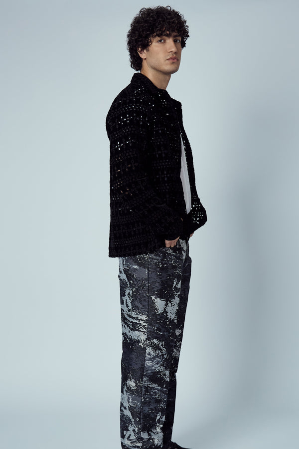 Native Youth MERLINO VELVET EMBROIDERY SHIRT