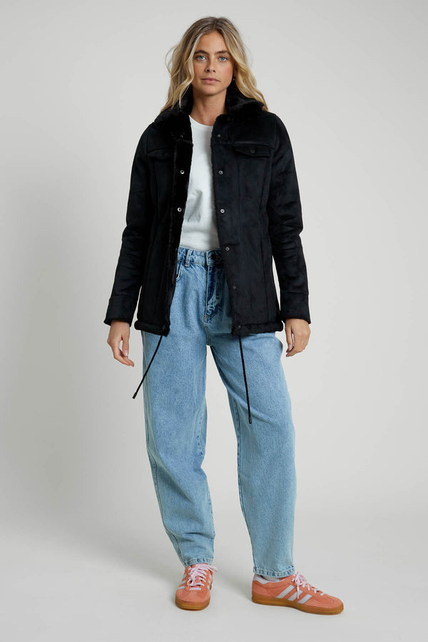 Native Youth Midnight Sherpa Jacket