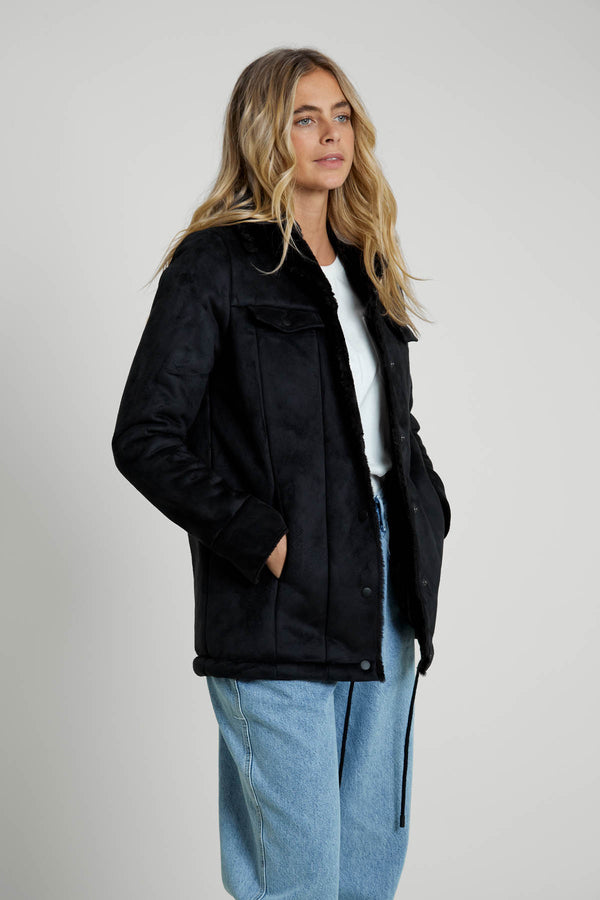 Native Youth Midnight Sherpa Jacket