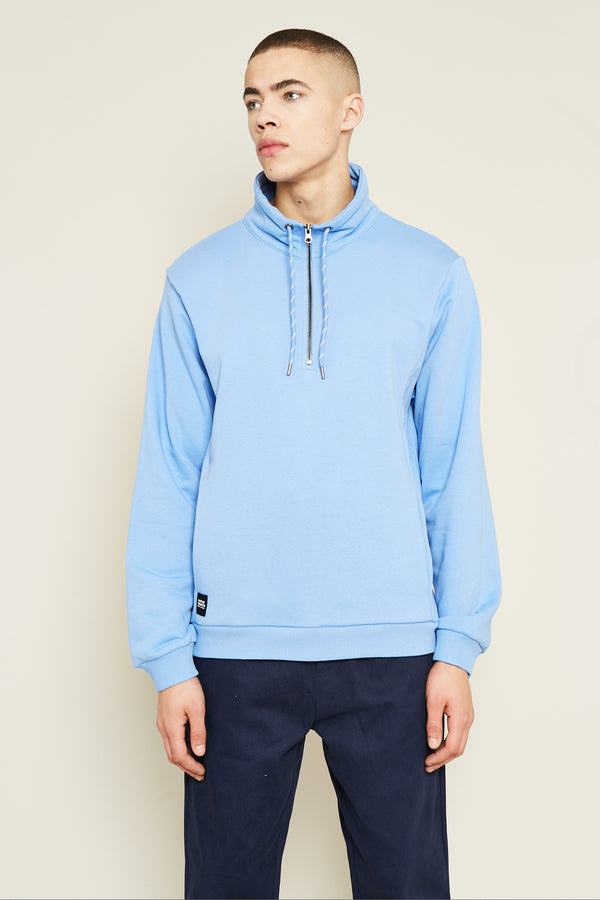 native youth MONSANTO 1/2 ZIP SWEATER - BLUE