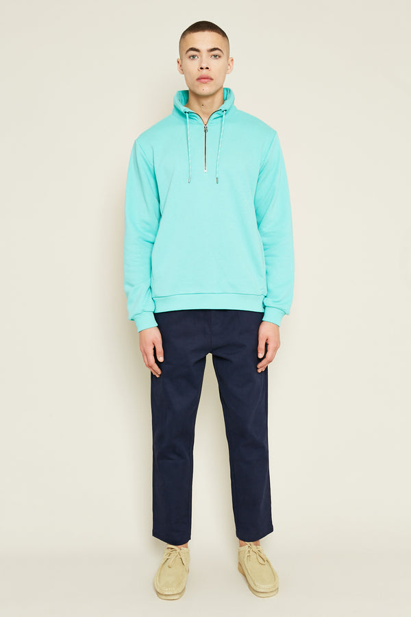 Native Youth MONSANTO 1/2 ZIP SWEATER - TURQUOISE