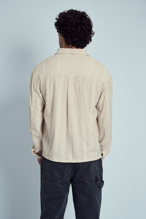 Native Youth MORALES JACQUARD DIAMOND STRIPE SHIRT