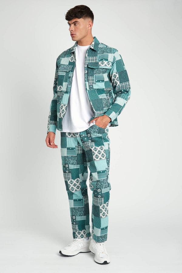 Native Youth MUNRO PATCHWORK JACQUARD OVERSHIRT