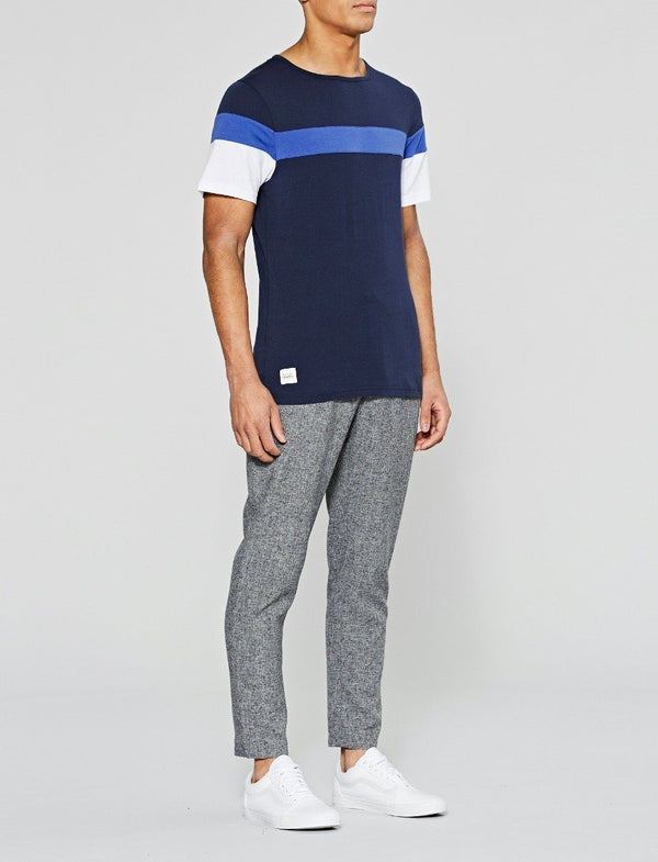 Native Youth Navy Chesil Cut & Sew Tee